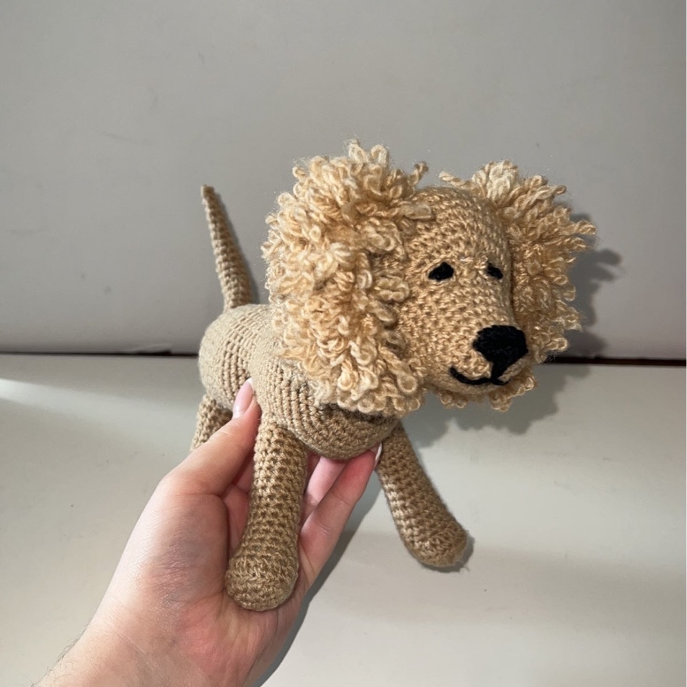 - Knitted dog plush